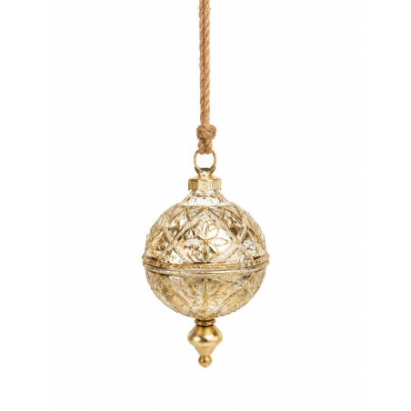 Metal Sphere, 12 × 12 × 21 cm, Gold