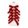 Polyester Bows, 10 × 15 cm, Red, 6 pcs per Pack