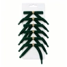 Polyester Bows, 10 × 15 cm, Green, 6 pcs per Pack