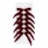 Poliesterio kaspinai, 10×15 cm, tamsiai vyšninės (burgundy) spalvos, 1 pak. – 6 vnt.