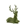 Flocked Deer, 23 cm, Light Green