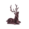 Flocked Deer, 23 cm, Purple