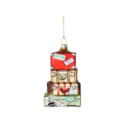 Glass Christmas Tree Ornament, 6 × 4.2 × 10 cm