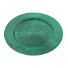 Plastic Plate, 33 cm, Glossy Green