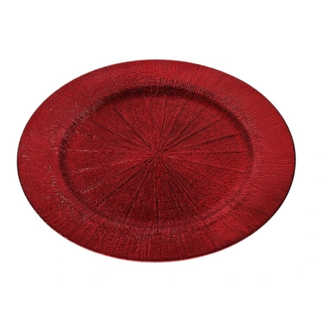 Plastic Plate, 33 cm, Red
