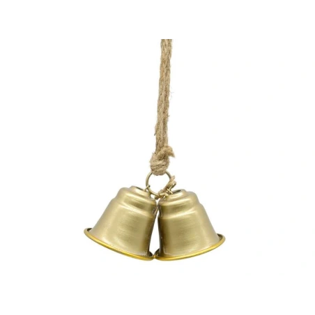 Metalinių varpelių pakabukas, 22,5 cm, auksinės spalvos
