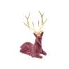 Flocked Deer, 20 × 15 cm, Pink