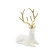 Flocked Deer, 20 × 15 cm, White
