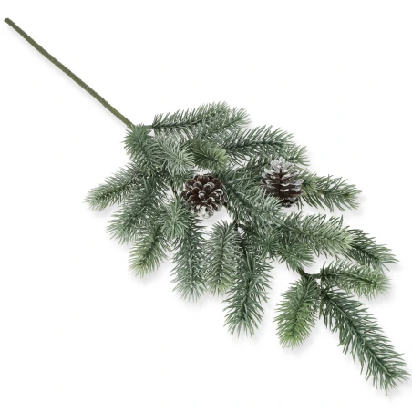 Spruce Branch With Pine Cones, 71 cm
