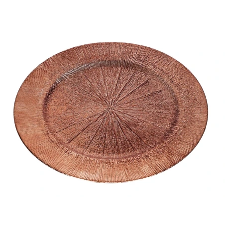 Plastic Plate, 33 cm, Brown