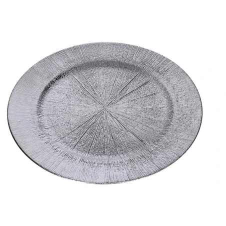 Plastmasas šķīvis, 33 cm, sudraba krāsā