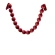 Velvet Garland, 170 cm, Beads – Ø 10 cm, Dark Red