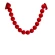 Samta vītne, 170 cm, krelles – Ø 10 cm, sarkanā krāsā