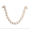 Samta vītne, 160 cm, krelles – Ø 10 cm, krēmkrāsā