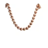 Velvet Garland, 170 cm, Beads – Ø 8 cm, Light Brown
