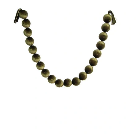 Velvet Garland, 160 cm, Beads – Ø 8 cm, Olive Green