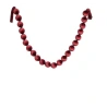 Velvet Garland, 140 cm, Beads – Ø 6 cm, Dark Red