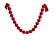 Velvet Garland, 130 cm, Beads – Ø 6 cm, Red