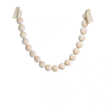 Velvet Garland, 130 cm, Beads – Ø 6 cm, Cream