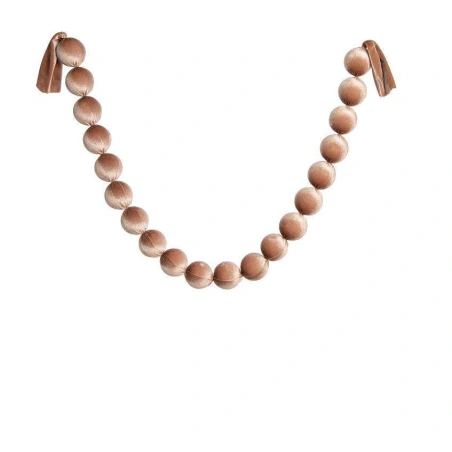 Samta vītne, 120 cm, krelles – Ø 6 cm, gaiši brūnā krāsā