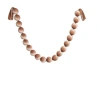 Samta vītne, 120 cm, krelles – Ø 6 cm, gaiši brūnā krāsā