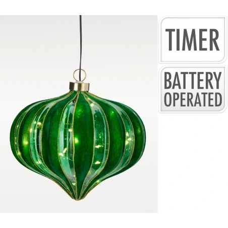 Piekarama dekorācija ar mirgojošām LED gaismām, 18 cm