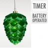 Hanging Decoration – Pine Cone with Flashing LEDs, 22 cm