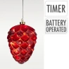 Hanging Decoration – Pine Cone with Flashing LEDs, 22 cm