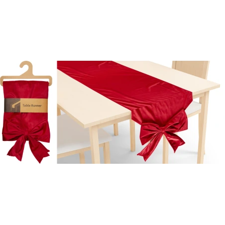 Table Runner, 33×240 cm, Red