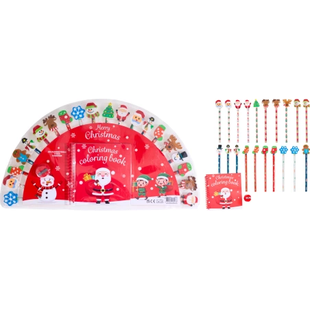 Set of Colored Pencils with Erasers, 22 pcs.