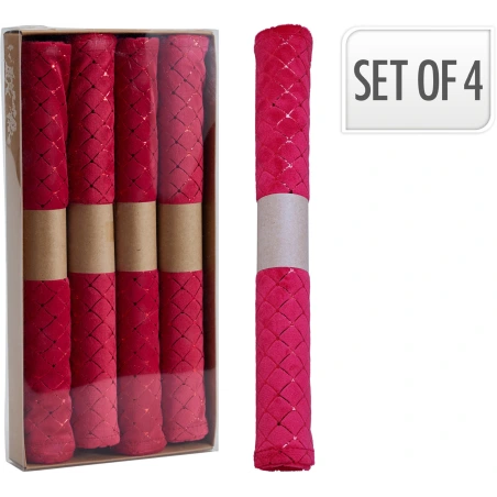 Set of Placemats, 45×30 cm, red