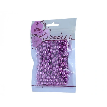 Pērlītes, 8 mm, 190 gab., violetā krāsā