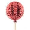 Christmas Bauble “Diaz”, 6 cm, on a 50 cm Stick, Red