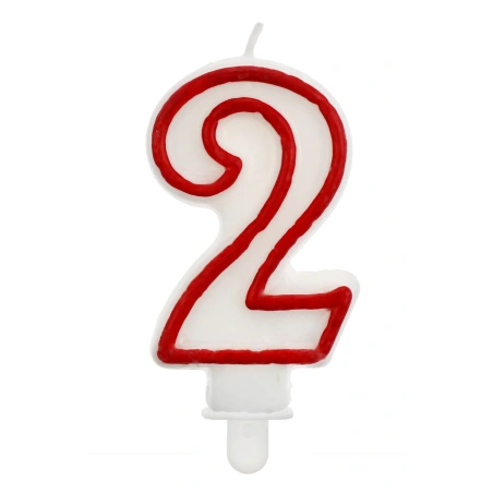 Birthday Candle „2“, 8 cm