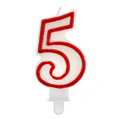 Žvakutė „Skaičius.5“, 9 cm