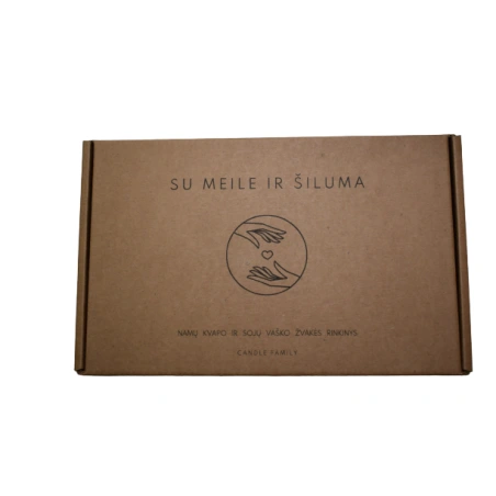 Namų kvapo ir sojų vaško žvakės rinkinys - "SU MEILE IR ŠILUMA"