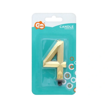 Birthday Candle „4“, 7,6 cm