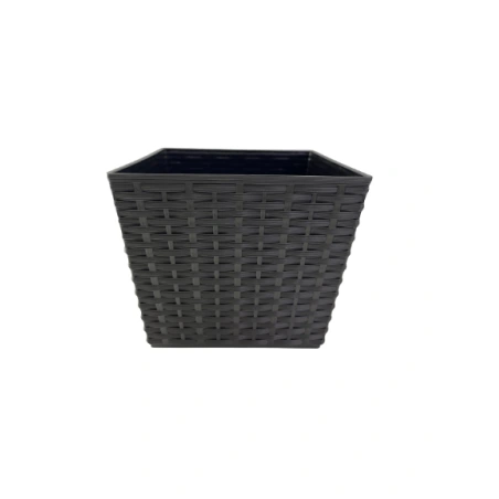 Rattan 15 plastikinis vazonas, 15×15×15,5 cm