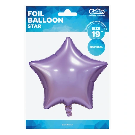 Folinis balionas „Žvaigždė“, 19", šviesiai violetinis