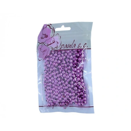 Karoliukai, 6 mm, 400 vnt., violetiniai