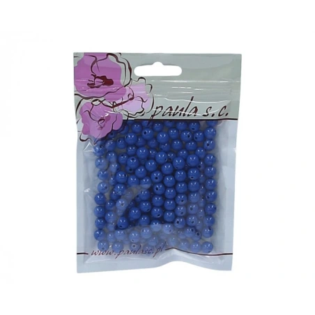 Karoliukai, 8 mm, 190 vnt., tamsiai mėlyni