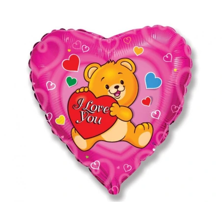 Foil balloon, 18", FX „Teddy I Love You“