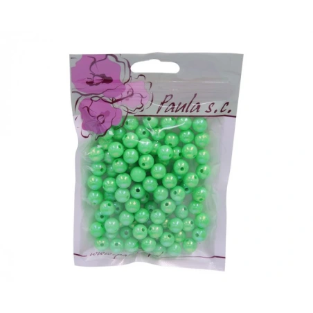 Karoliukai, 10 mm, šviesiai žali