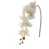 Dirbtinė gėlė - kreminė su žaliu atspalviu orchidėja, 92 cm