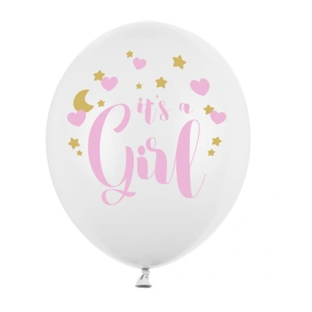 Balionai „It's a Girl“ 30 cm, 1 pak. - 6 vnt.