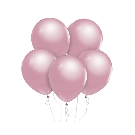 Balloons, metallic pink, 30 cm, 1 pack. - 10 pcs.