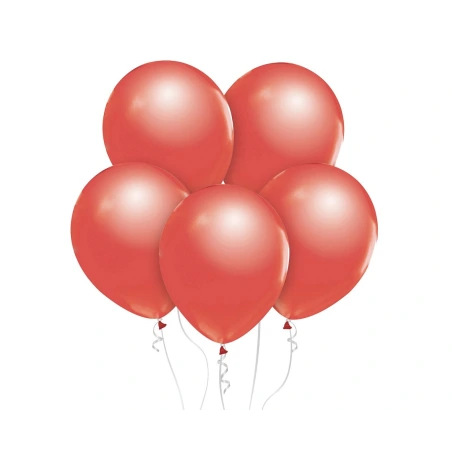 Balloons, 30 cm, metallic red , 1 pack. - 10 pcs.