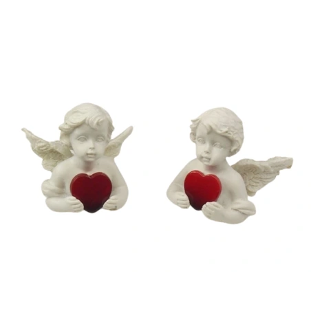 Angelas su raudona širdele, 4,5 cm