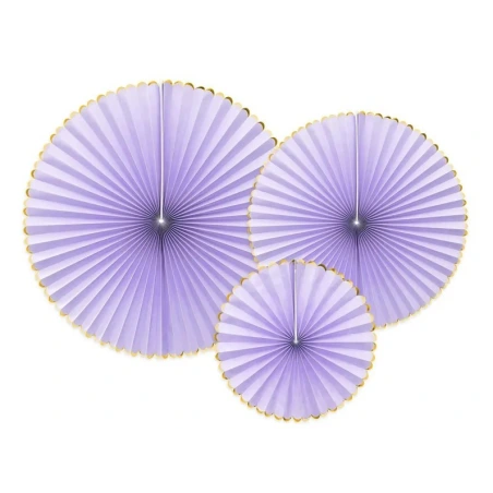 Dekoravimo gėlės, šviesiai violetinės spalvos, Ø 40, 32, 23 cm, 1 pak. - 3 vnt.