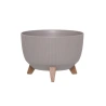 Flowerpot with legs, light gray, 33×23 cm